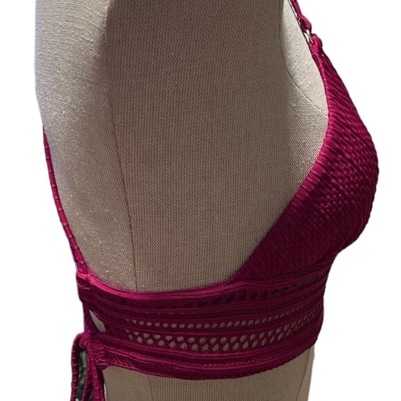 Robin Piccone Halter Swimwear XS Top Orchid Cross-Back - Picture 2 of 10